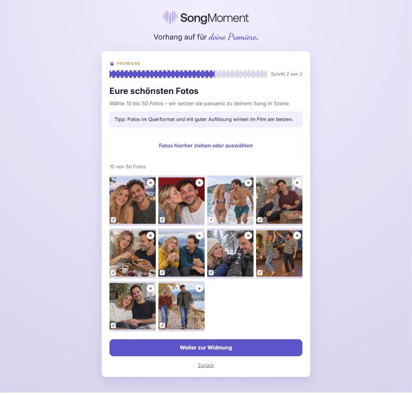 SongMoment Premiere – dein Song als Film