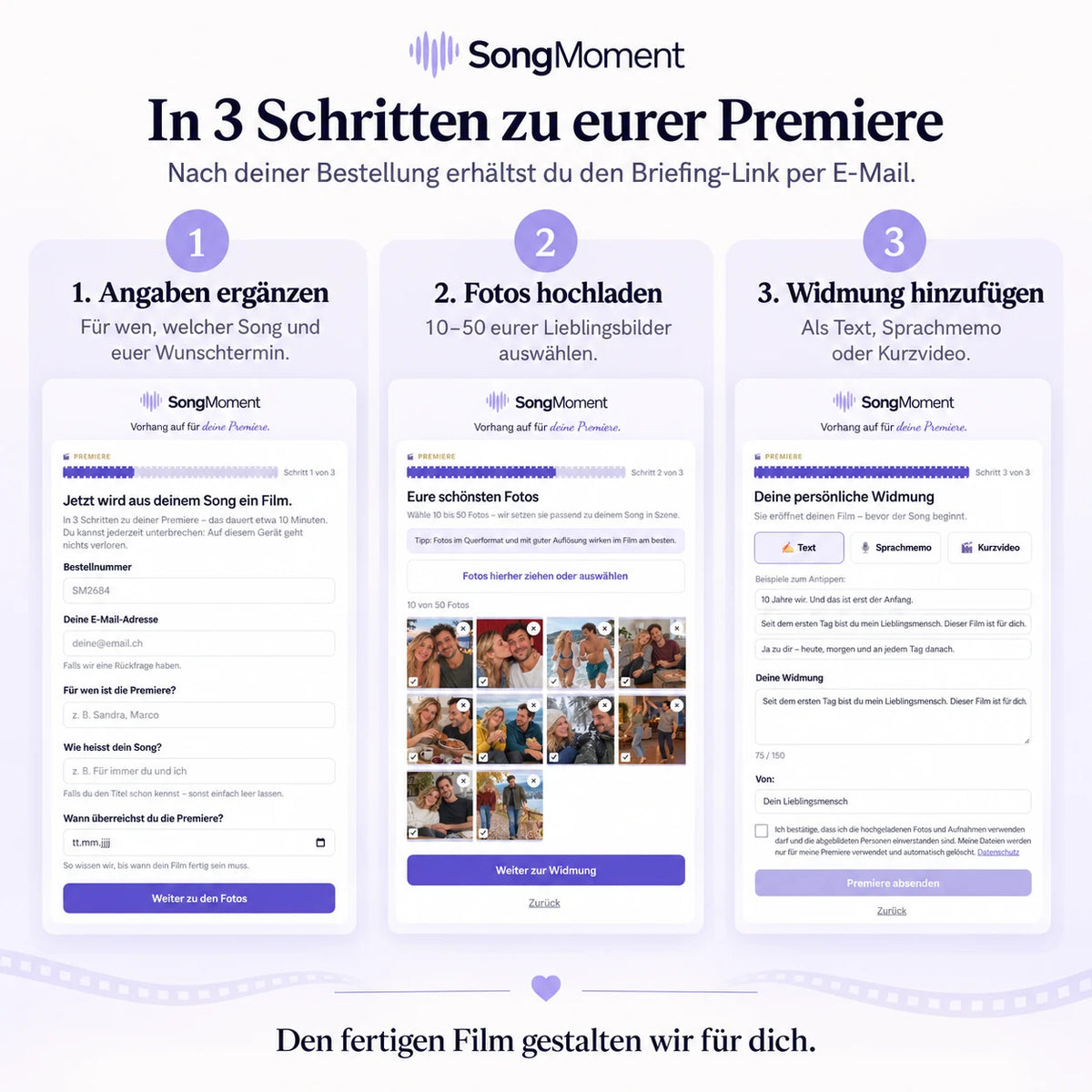 SongMoment Premiere – dein Song als Film